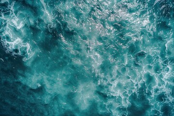 sea from drone. Ocean (water) Surface. water texture. Sea surface aerial view - generative ai