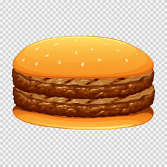 hamburger on a white