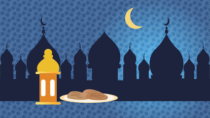 islamic fasting backgorund - obrazy, fototapety, plakaty