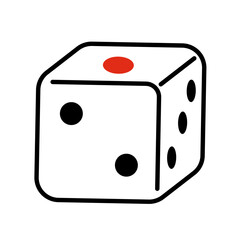 シンプルでかわいいサイコロのイラスト