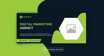 Digital Marketing agency facebook cover page photo design template 