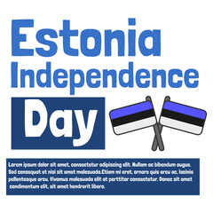 Estonia independence day social media design template