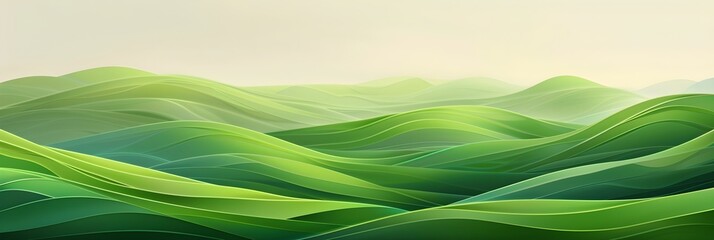  abstract green mountains meadow hill landscape