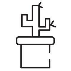 Cactus Pot Nature Line Icon