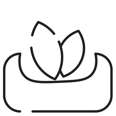 Garden Leaf Nature Line Icon