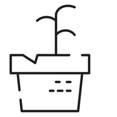 Garden Leaf Nature Line Icon