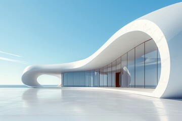 Concrete outdoor square building,Empty architectural background.