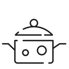 Outline Pan Pot Line Icon
