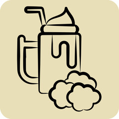 Icon Raspberry. related to Healthy Food symbol. hand drawn style. simple design illustration