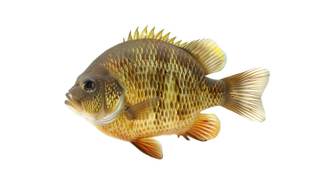 recommend clip art: Angler fish bluegill isolated on white background
