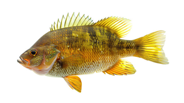 recommend clip art: Lake fish, bluegill isolated on white background