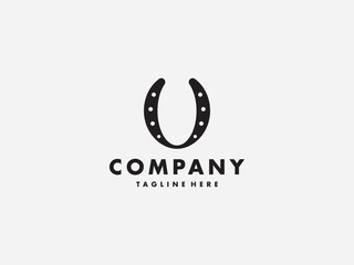horse icon logo design template elements