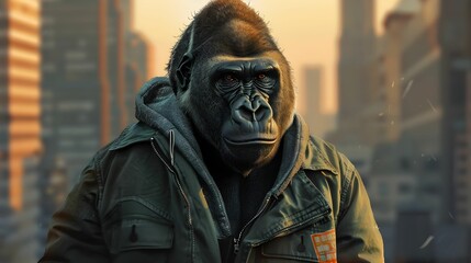 GORILLA URBAN OUTFIT IN THE CITY