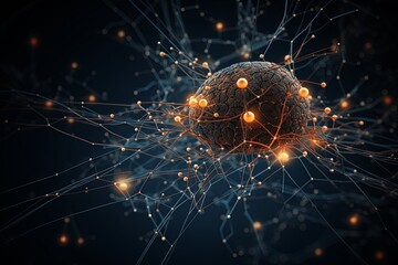 Neural network, visualization, human brain, analog, intricate, detailed, complexity, visual representation, background, cognitive processes, artificial intelligence, machine learning, data processing,