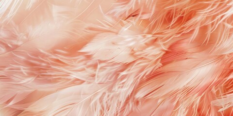 fluffy feather, soft watercolor close up textures, peach fuzz pastel tones, vintage banner