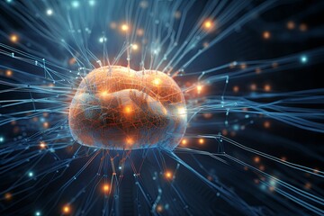 Neural network, visualization, human brain, analog, intricate, detailed, complexity, visual representation, background, cognitive processes, artificial intelligence, machine learning, data processing,