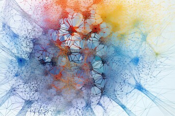 Neural network, visualization, human brain, analog, intricate, detailed, complexity, visual representation, background, cognitive processes, artificial intelligence, machine learning, data processing,