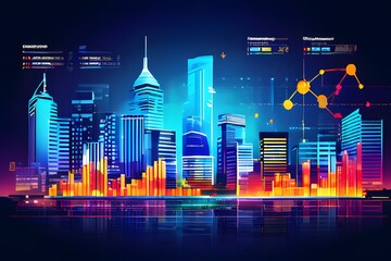 AI Generated-illustrations for the concept of physics on the topic of Indian Stock Exchange.