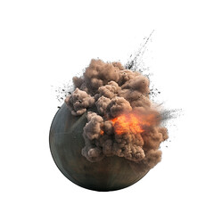 Amazing Napalm Bomb Isolated On White Background