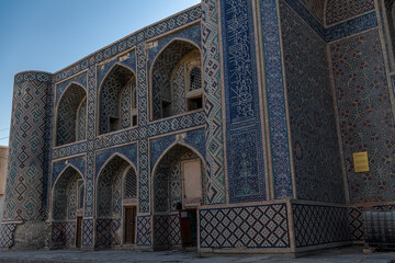 Beautiful historical buildings in the Old Town of Bukhara, Uzbekistan - obrazy, fototapety, plakaty