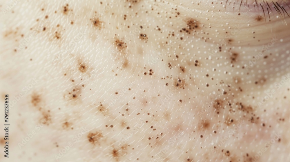 Poster like a constellation of stars the moles and birthmarks form unique shapes and patterns adding charac