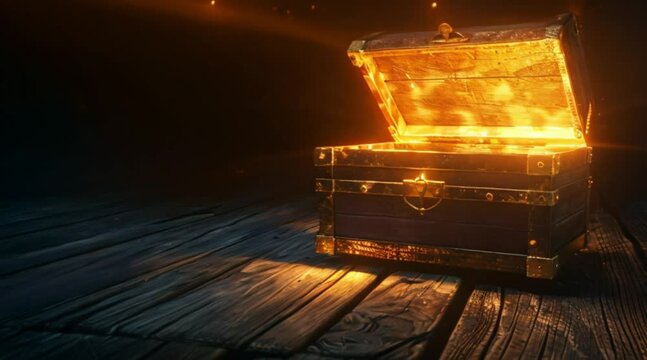 treasure chest filled with gold