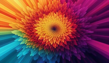 image a rainbow flower