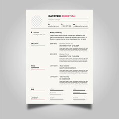 Fototapeta premium Corporate semple modern Cv Design