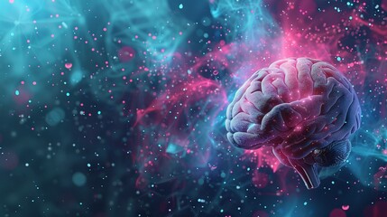 Obraz premium Visualizing Human Brain and Data Processing