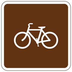 Campground sign for land recreation sign bicycle trail