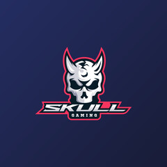 skull gaming logo esport