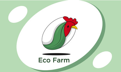ECO FARM- Symbol  or icon  logo, vector 