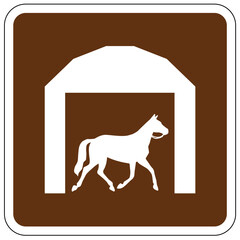 Campground sign for land recreation sign stable