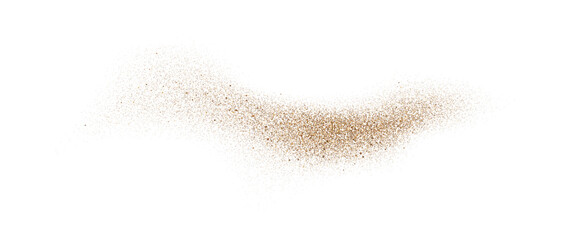 Sand powder splash. Flowing dust speckles and particles wave texture. Beige ground grain scatter element Gritty explosion wind shape for overlay, poster, banner, brochure, leaflet. Vector background