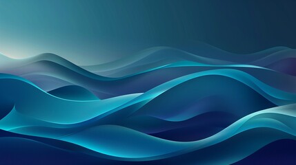 Design a high-resolution abstract vector background featuring a smooth gradient transition from teal to deep blue, ideal for sophisticated web design