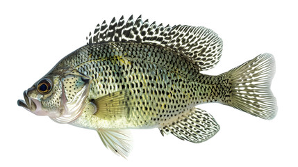 Fishing crappie fish isolated on white background