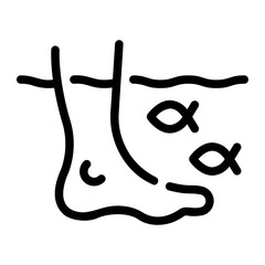 fish spa Line Icon