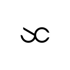 Initial letter yc or cy logo vector design template