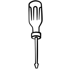 Screwdriver handdrawn doodle illustration