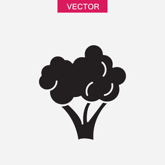 Broccoli vector flat trendy style illustration on white background..eps