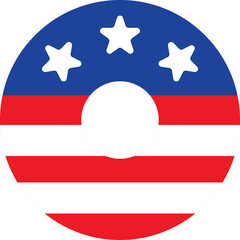 US Donut Decoration Illustration