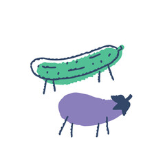 ナスとキュウリの精霊馬