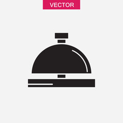 Service bell icon, vector flat trendy style illustration on white background..eps