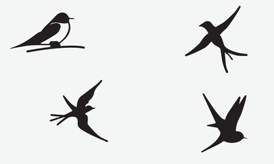 Barn Swallow illustration minimal style icon EPS 10 And JPG