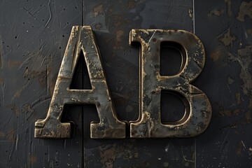 font letter A and B