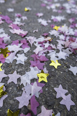 Colorful stars on the ground