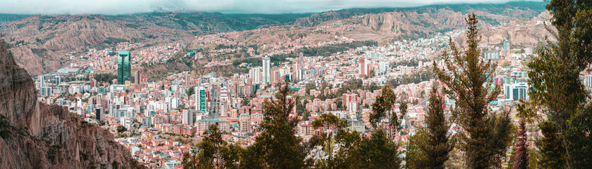 La Paz Bolivia, seen from the Valley of the Souls - obrazy, fototapety, plakaty