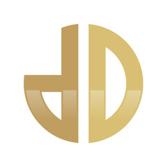 Initial DD Logo in a Cirle Shape
