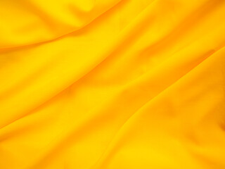 Yellow Background Cloth Fabric Orange Color Gradient Texture Pattern Silk Wave Banner Gold, Fashion...
