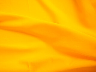 Yellow Background Cloth Fabric Orange Color Gradient Texture Pattern Silk Wave Banner Gold, Fashion Material Backdrop Poster for Summer Tropical Travel Holidays, Satin Mockup Luxury Premium.